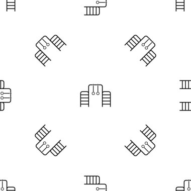 Yüzük ve merdiveni model sorunsuz siyah tırmanma yatay çubuk