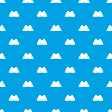 Açılan kitap sayfaları ile çırpınan desen kesintisiz mavi