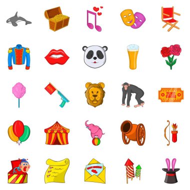 Sanatçı Icons set, karikatür tarzı