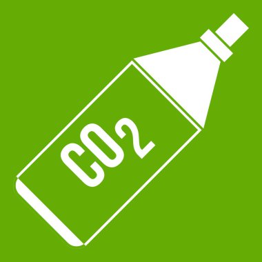 CO2 şişe simgesi yeşil