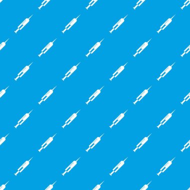 İğne desen kesintisiz mavi ile şırınga