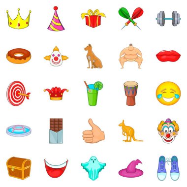 Gözlük Icons set, karikatür tarzı