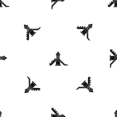 Kaymak, çocuklar Bahçesi ekipman desen sorunsuz siyah