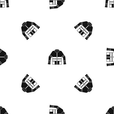 İtfaiyeci ceket desen sorunsuz siyah