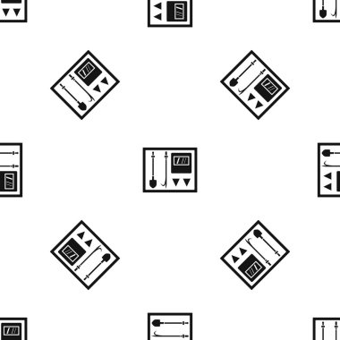 Yangın kalkan desen sorunsuz siyah