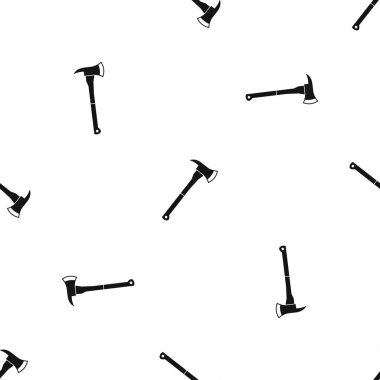 İtfaiyeci balta desen sorunsuz siyah