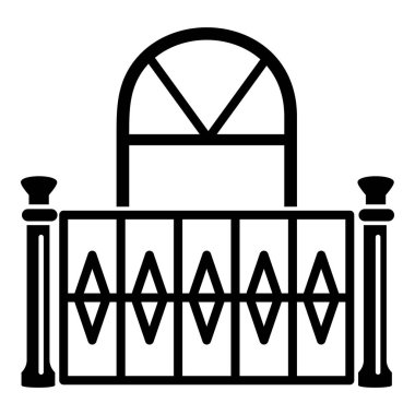 Güzel balkon simgesi, basit tarzı
