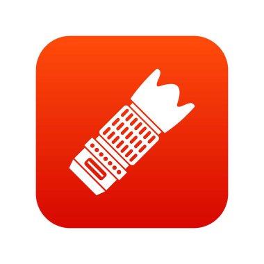 Birbirinin yerine geçebilir mercek fotoğraf makinesi simgesini dijital kırmızı için