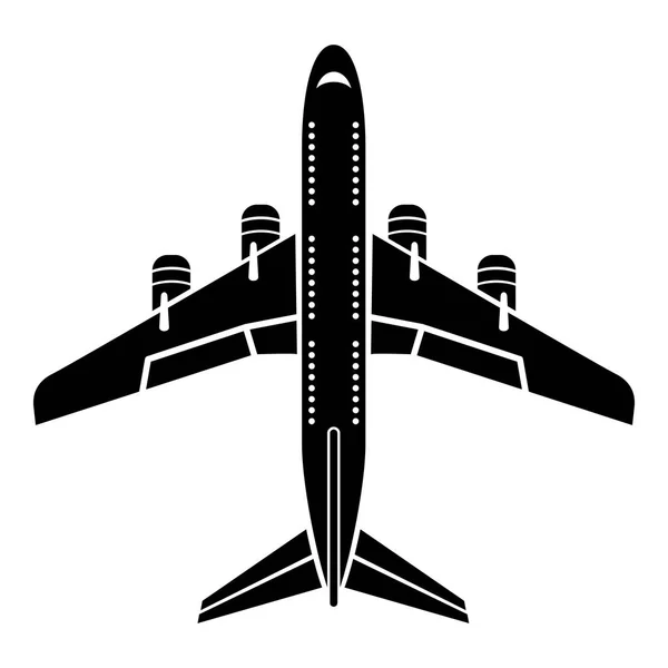 Flying plane icon, simple style — Stock Vector