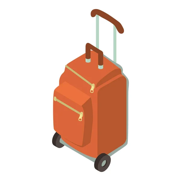 Suitcase wheel icon, isometric 3d style — Stock Vector