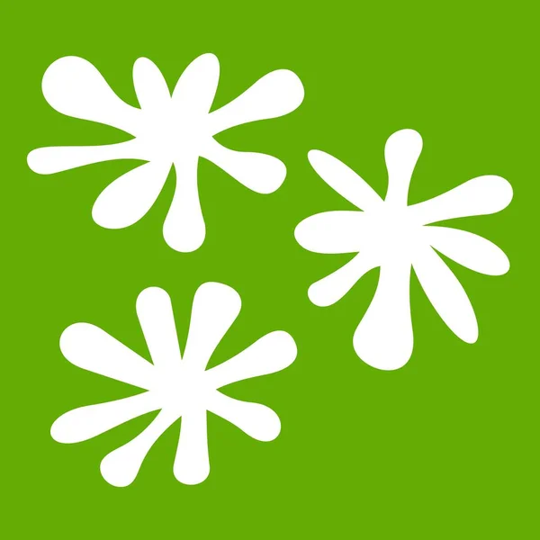 Paintball Blob Pictogram Witte Geïsoleerd Groene Achtergrond Vectorillustratie — Stockvector
