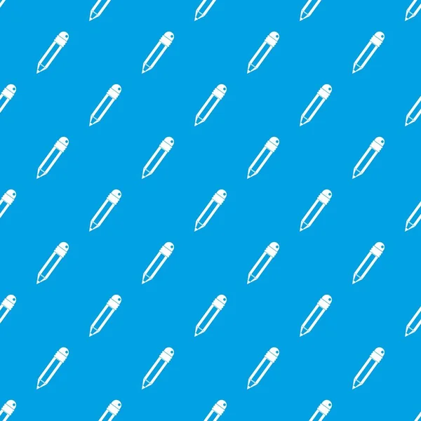 Blyertspenna med radergummi mönster sömlös blå — Stock vektor