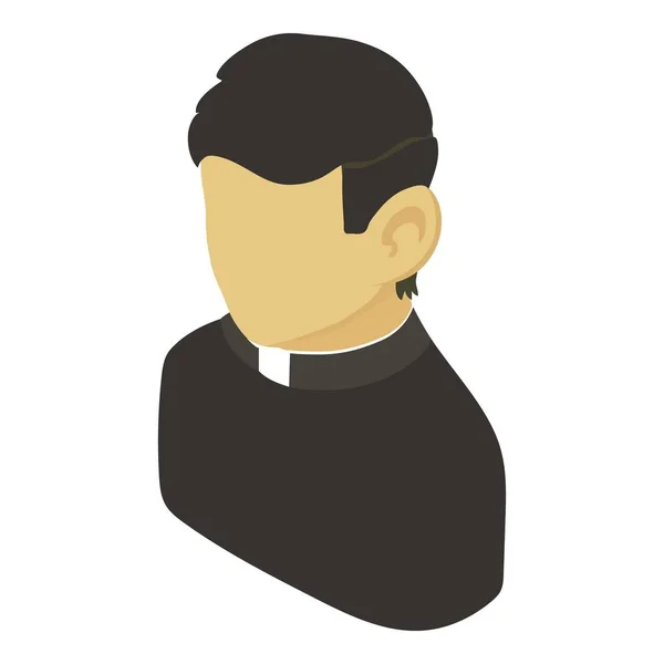 Priest asian icon, isometric 3d style — Stock Vector