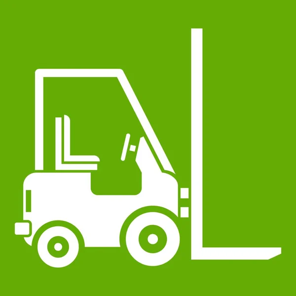 Stacker loader icon green — Stock Vector