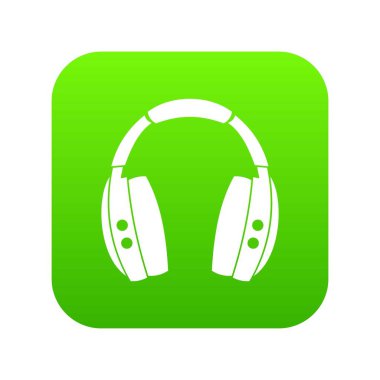 Kulaklık simgesi dijital yeşil