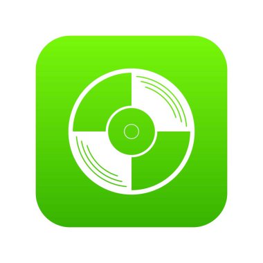 Vinil kayıt simgesi dijital yeşil