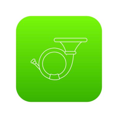 Kornet yeşil simge vektör