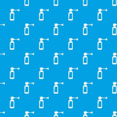 Astım ilacı desen vektör kesintisiz mavi
