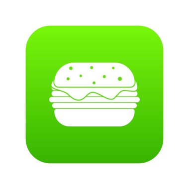 Hamburger simgesi dijital yeşil