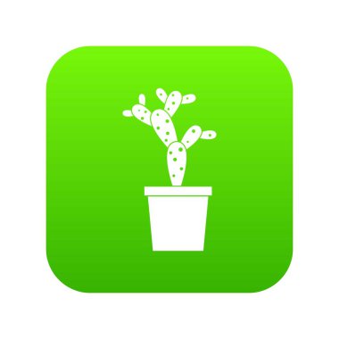 Opuntia simgesi dijital yeşil