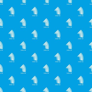 Hint şapka desen vektör kesintisiz mavi