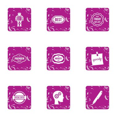 İndirim oranı simgeler kümesi, grunge tarzı