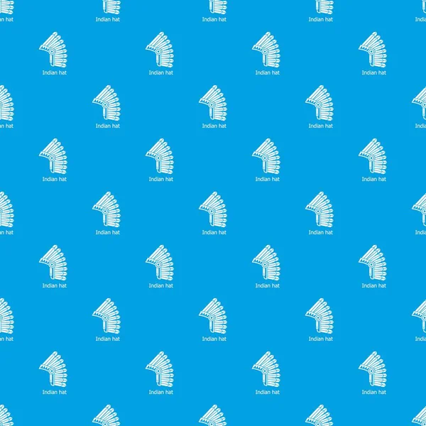 Hint şapka desen vektör kesintisiz mavi