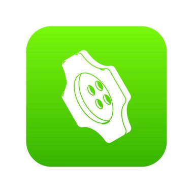 Yeşil simge vektör dişli giyim düğme