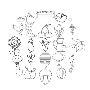 Alan Icons set, anahat stili