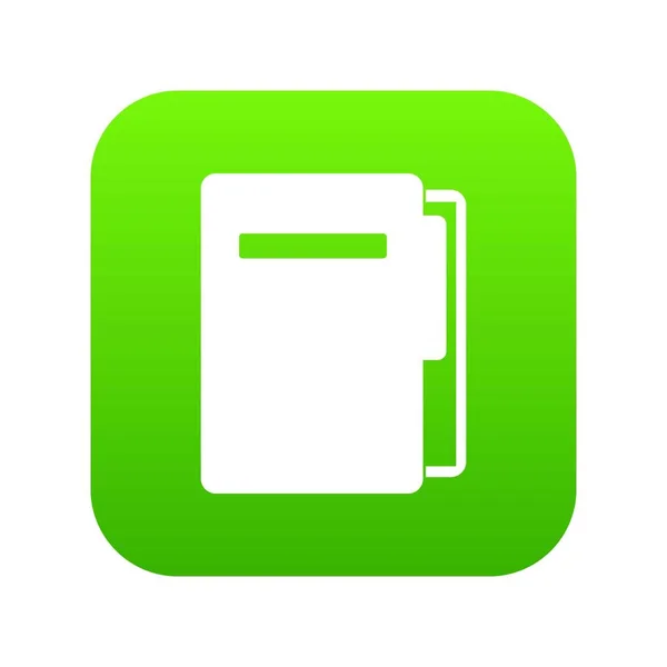 Fil mappen ikonen digital green — Stock vektor