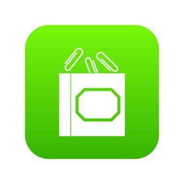 Ataç kutusu simgesini dijital yeşil