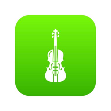 Violine yeşil simge vektör