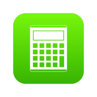 Ofis, okul elektronik hesap makinesi simge dijital yeşil