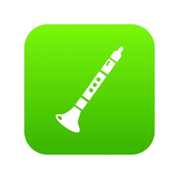 Trumpet icon green vector — Stock Vector