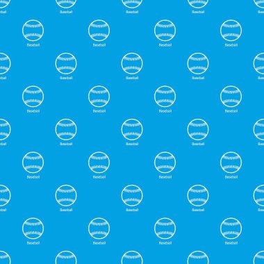 Beyzbol desen vektör kesintisiz mavi