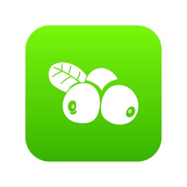 İsveç kirazı yeşil simge vektör