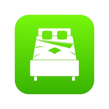 Yatak simgesi dijital yeşil