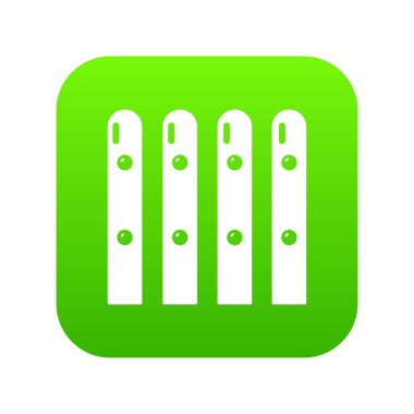 Ahşap çit yeşil simge vektör