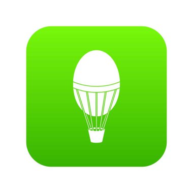 Sıcak hava balonu simgesini dijital yeşil