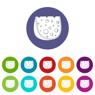 Peynir simgeler vektör renk ayarla