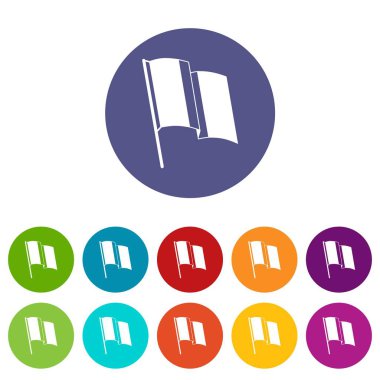 Almanya bayrağı simgeleri vektör renk ayarla