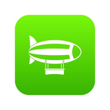 Çizgili zeplin simgesi dijital yeşil