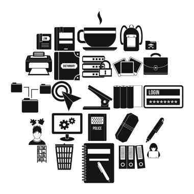 Dosya Icons set, basit tarzı