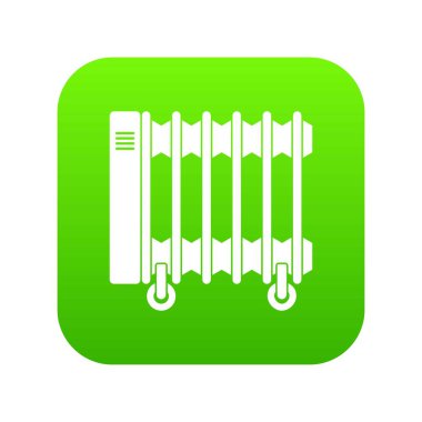 Petrol elektrikli ısıtıcı tekerlek simgesi dijital yeşil