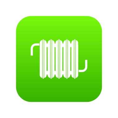 Radyatör simgesi dijital yeşil