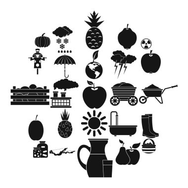 Su Icons set, basit tarzı