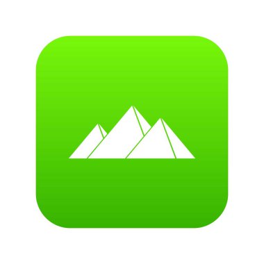 Giza simgesi dijital yeşil piramitleri