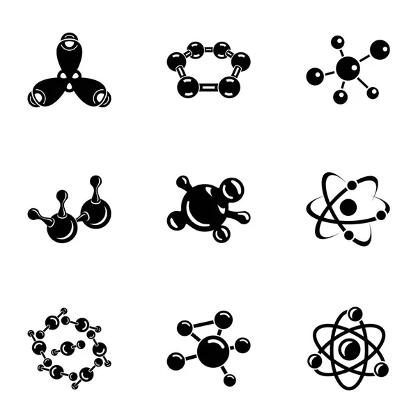Química de conjunto de iconos de mezcla, estilo simple — Archivo Imágenes Vectoriales