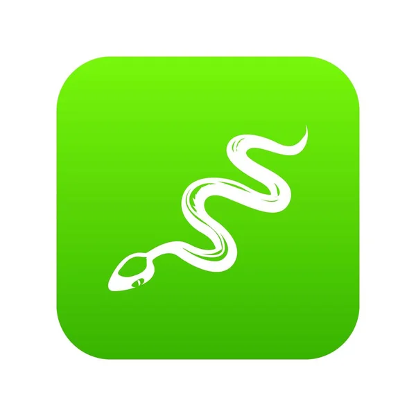 Tropical snake icon green vector — Stock Vector