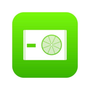 Açık kompresör Klima simgesi dijital yeşil